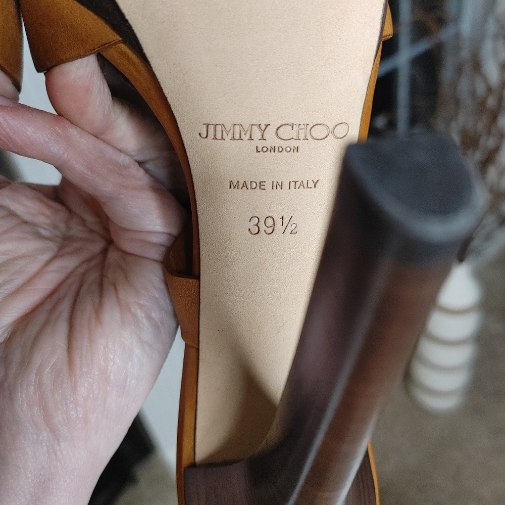 JIMMY CHOO "PRIZE" LEATHER GLADIATOR SANDAL, 39.5 - Picture 16 of 16